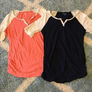 Pair of maternity tshirts